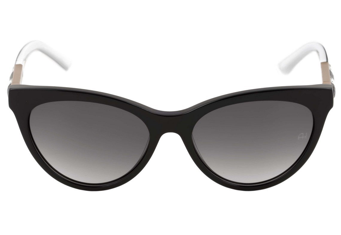 Óculos de Sol Ana Hickmann AH 9206 A02 Preto e Branco Brilho / Preto Degradê - 56 mm