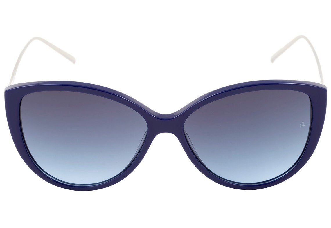Óculos de Sol Ana Hickmann Ah 9214 D01 Azul E Prata Brilho/ Azul Degradê - 60 mm