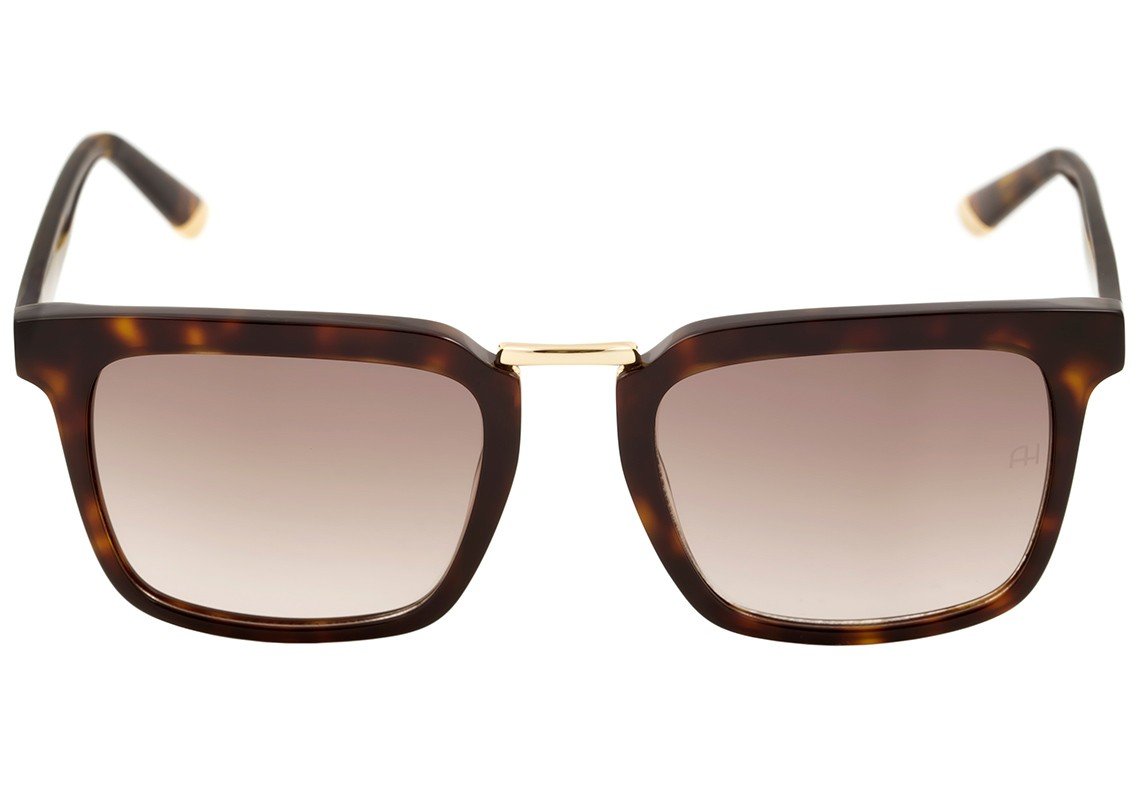 Óculos de Sol Ana Hickmann Ah 9221 G21 Marrom Mesclado E Dourado Brilho/ Marrom Degradê - 54 mm