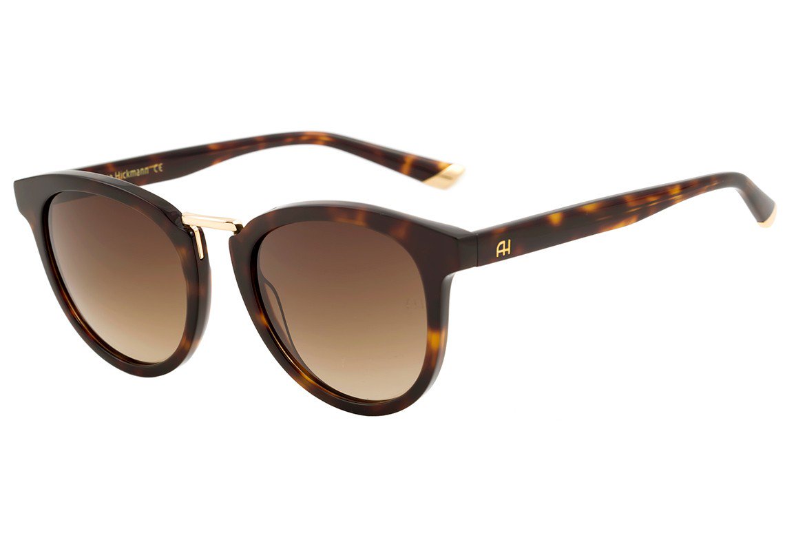 Óculos de Sol Ana Hickmann Ah 9222 G21 Marrom Mesclado E Dourado Brilho/ Marrom Degradê - 53 mm T02 Vinho Translúcido E Dourado Brilho/ Rosa Espelhado - 53 mm