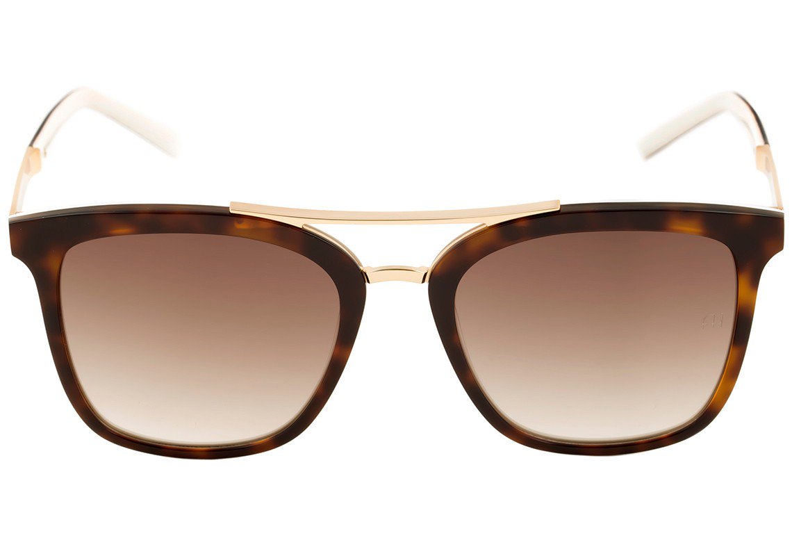 Óculos de Sol Ana Hickmann Ah 9233 G21 Marrom Mesclado E Dourado Brilho/ Marrom Degradê - 54 mm