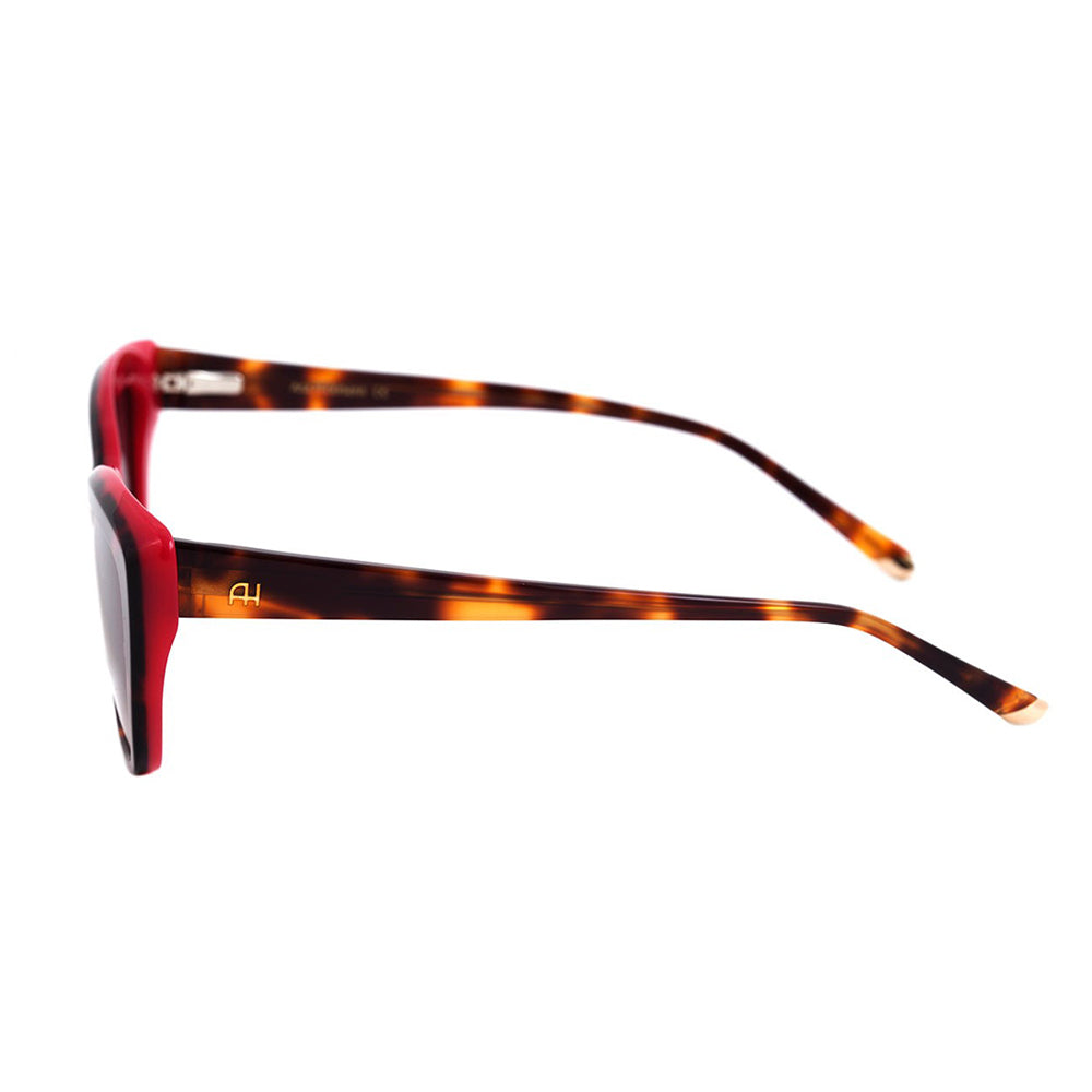 Ana Hickmann AH 9253 G22 Vermelho e Marrom Mesclado / Marrom Degradê - Lente 5,5 cm - Sol
