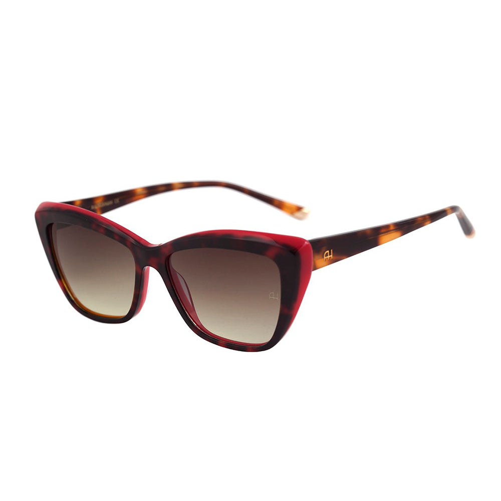 Ana Hickmann AH 9253 G22 Vermelho e Marrom Mesclado / Marrom Degradê - Lente 5,5 cm - Sol