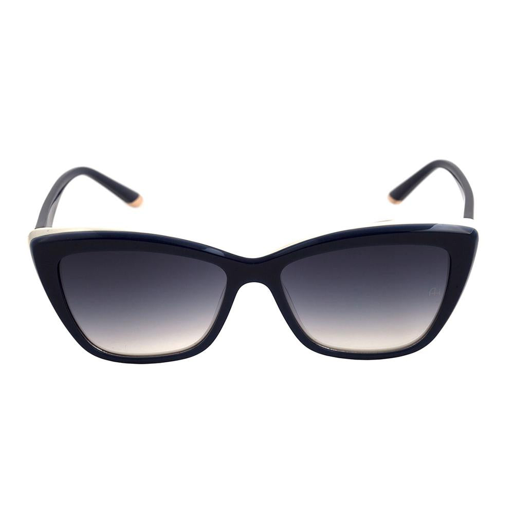 Óculos de Sol Ana Hickmann AH 9253 H01 Azul E Branco/ Preto Degradê - 55 mm