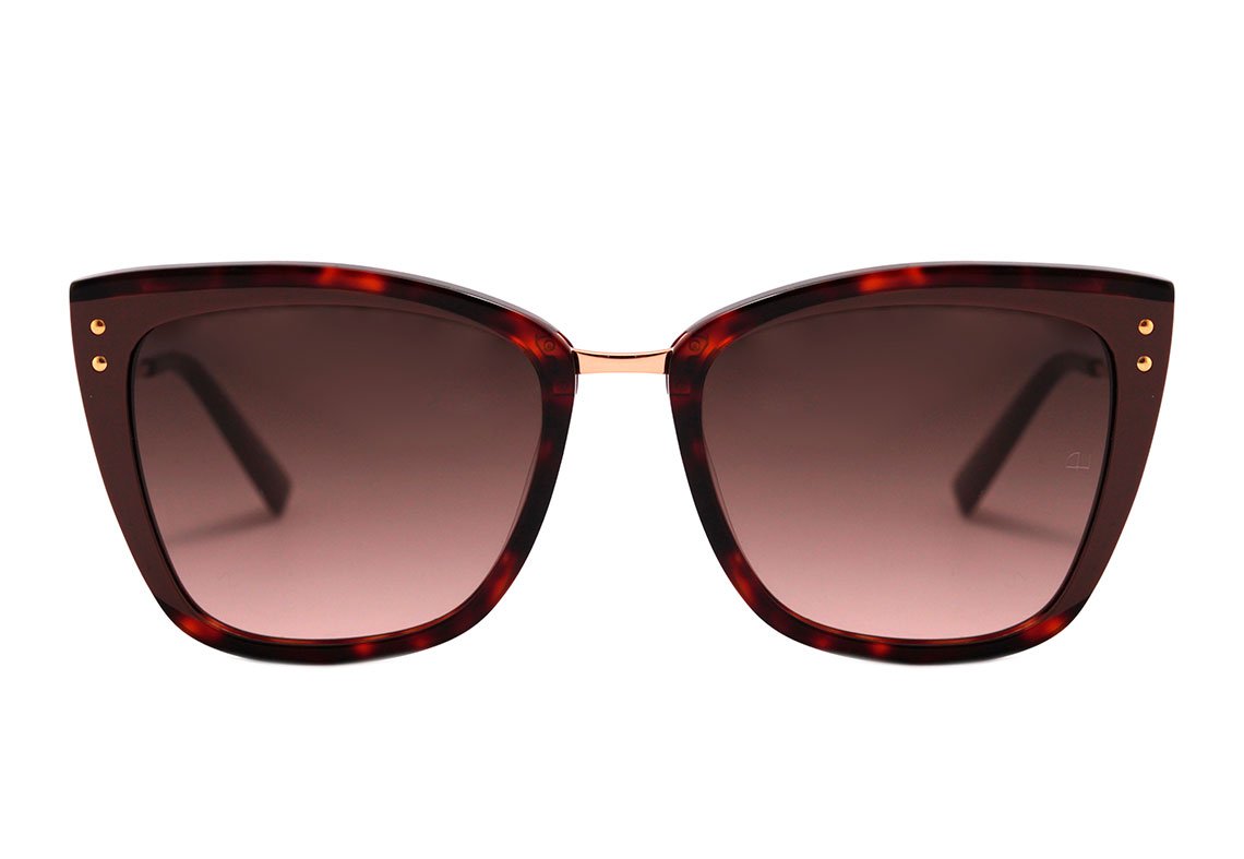 Óculos de Sol Ana Hickmann Ah 9279 P02 Marrom E Mesclado Brilho/ Marrom Degradê 56 mm