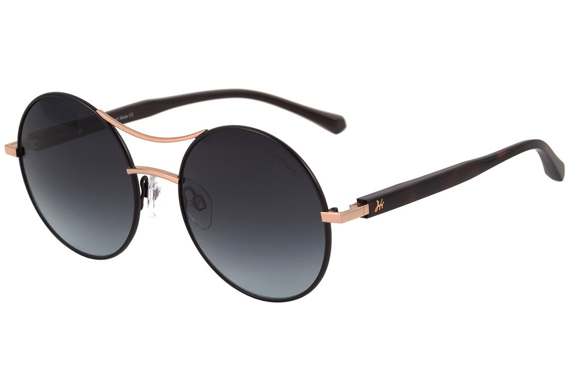 Óculos de Sol Hickmann Hi 3017 09A Preto Fosco E Marrom Mesclado/ Preto Degradê - 54 mm