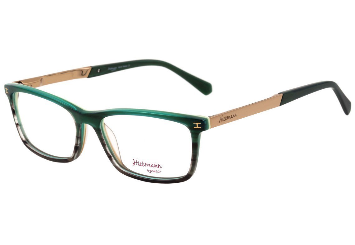 Óculos de Grau Hickmann Hi 6015 A01 Preto Brilho E Dourado - 51 mm