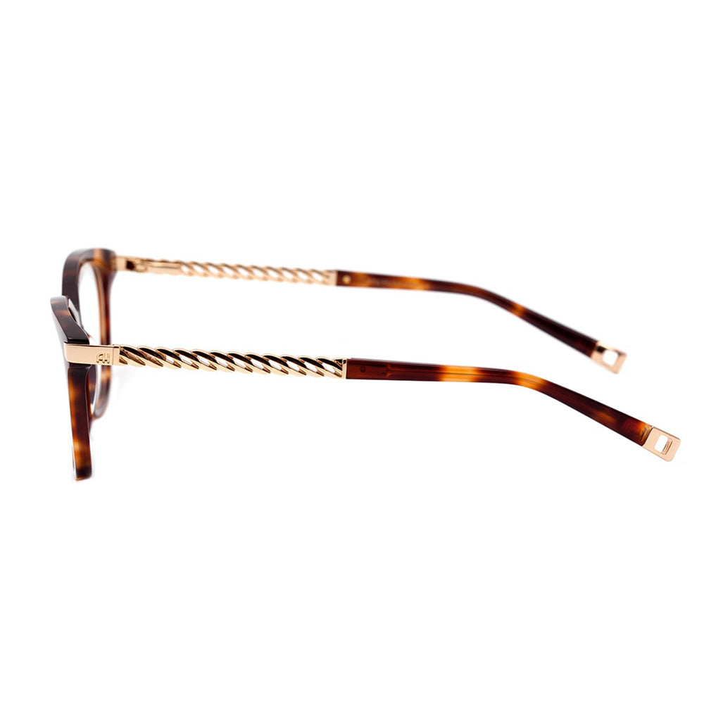 Ana Hickmann AH 6318 G21 Marrom Mesclado E Dourado Brilho - Lente 5,3 Cm - Grau