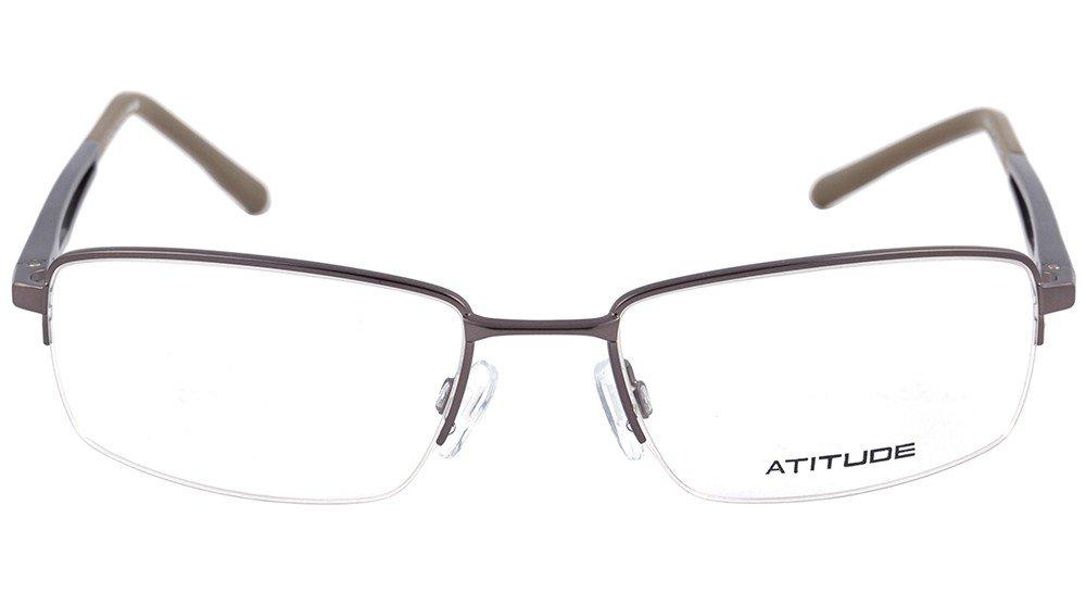 Óculos de Grau Atitude At 1471 02L Cinza E Verde Fosco - 56 mm