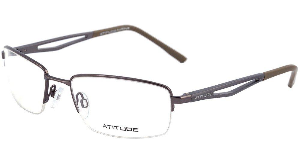 Óculos de Grau Atitude At 1471 02L Cinza E Verde Fosco - 56 mm