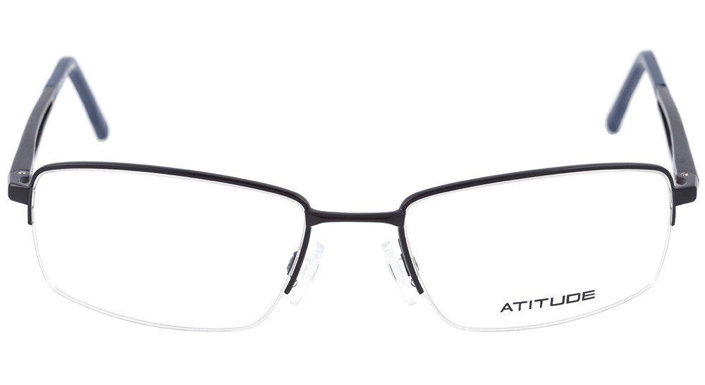 Óculos de Grau Atitude At 1471 09A Preto E Azul Fosco - Lente 5,6 Cm