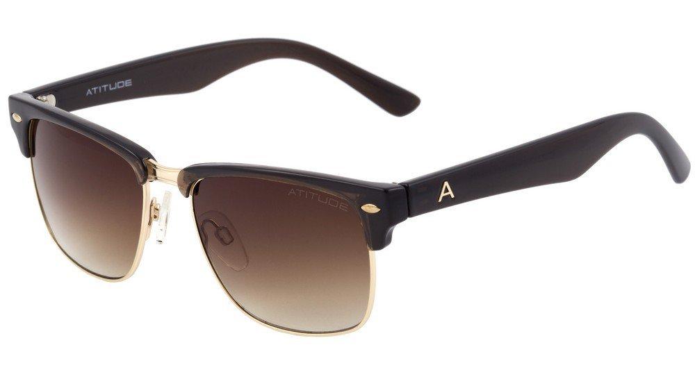 Óculos de Sol Atitude At 3153 T02 Marrom E Dourado/ Marrom Degradê - 51 mm