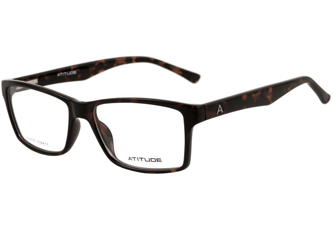 Óculos de Grau Atitude At 4012 G21 Marrom Mesclado Brilho - Lente 5,4 Cm