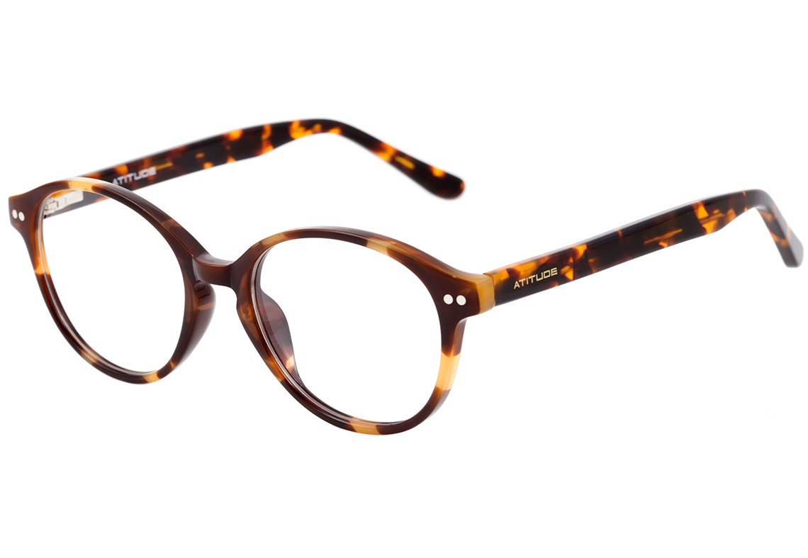 Óculos de Grau Atitude AT 4074 G21 Marrom Mesclado Brilho - 50 mm