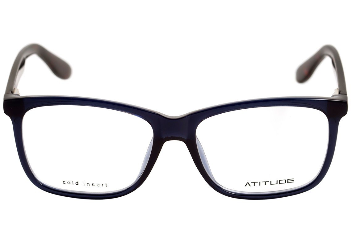 Óculos de Grau Atitude At 4089 T01 Azul E Marrom Mesclado Brilho - 54 mm