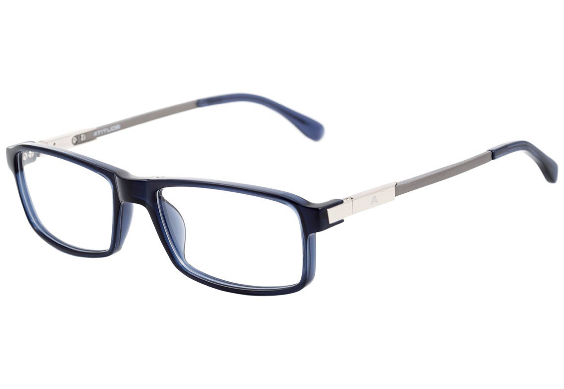 Óculos de Grau Atitude At 4092 T01 Azul E Cinza Brilho - 54 mm