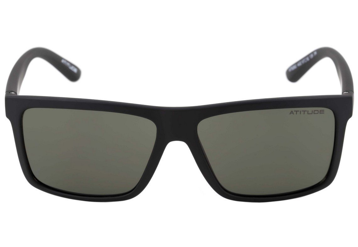 Óculos de Sol Atitude At 5262 A02 Preto E Cinza Fosco/ Verde - Lente 5,7 Cm