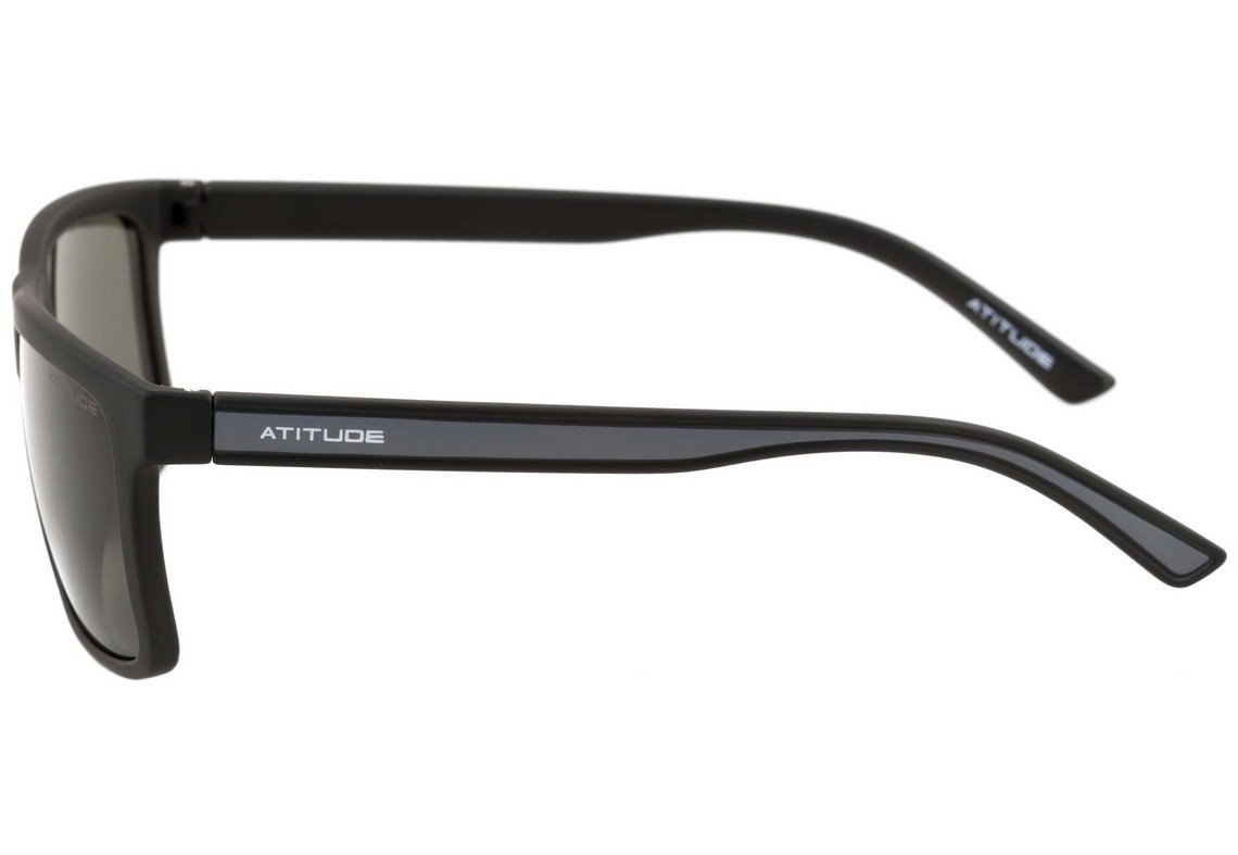 Óculos de Sol Atitude At 5262 A02 Preto E Cinza Fosco/ Verde - Lente 5,7 Cm