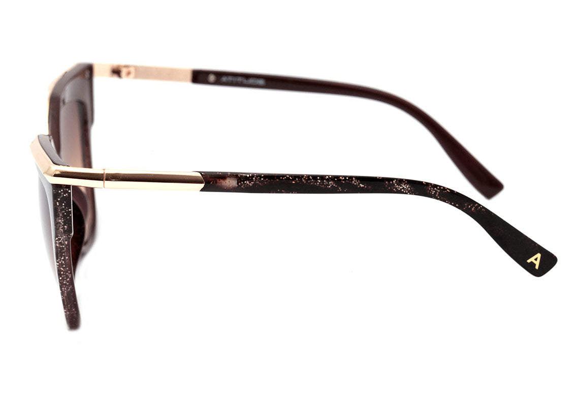 Atitude AT 5372 C02 Marrom e Dourado Brilho / Marrom Degradê - Lente 5,5 cm - Sol