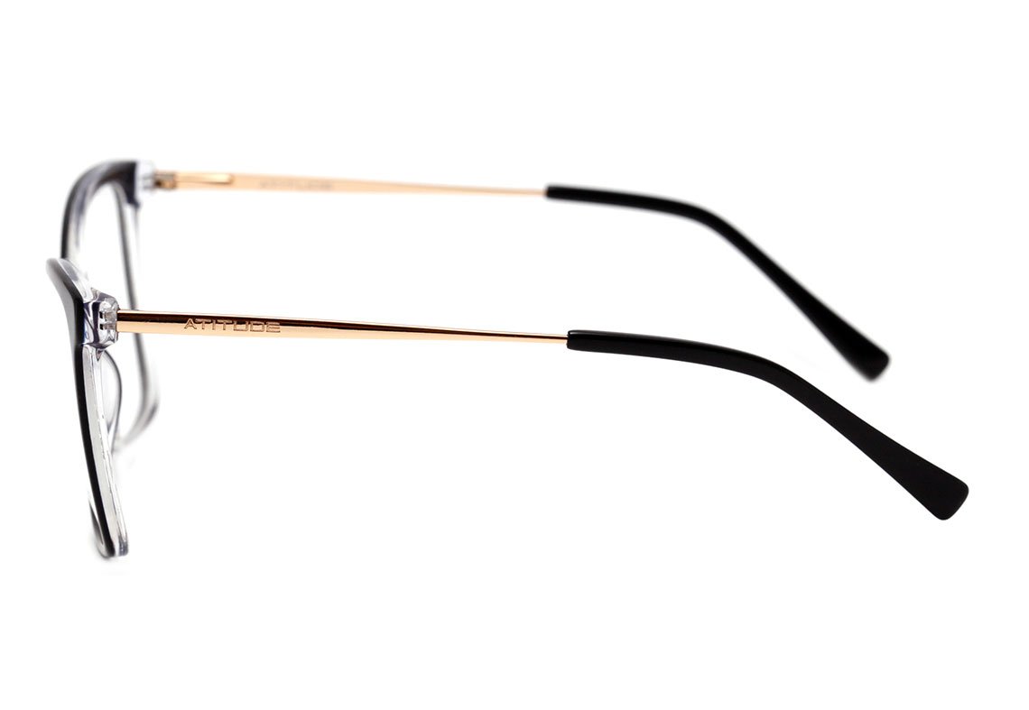 Óculos de Grau Atitude At 6216 I H02 Marrom Translúcido Brilho Lente 5,5 Cm
