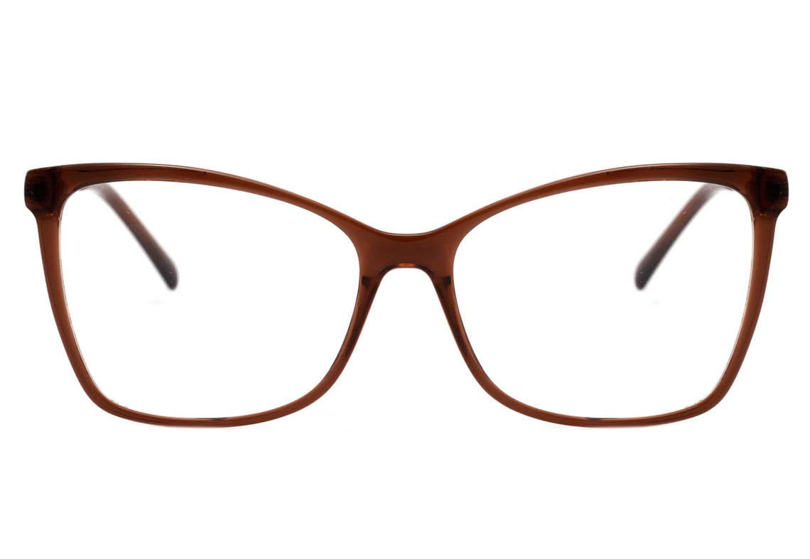 Óculos de Grau Atitude At 6216 I H02 Marrom Translúcido Brilho Lente 5,5 Cm