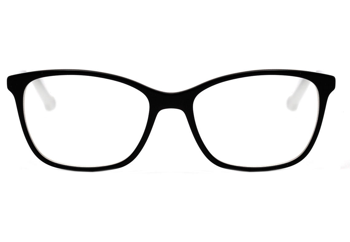 Óculos de Grau Atitude At 7075 A01 Preto E Branco Brilho 53 mm