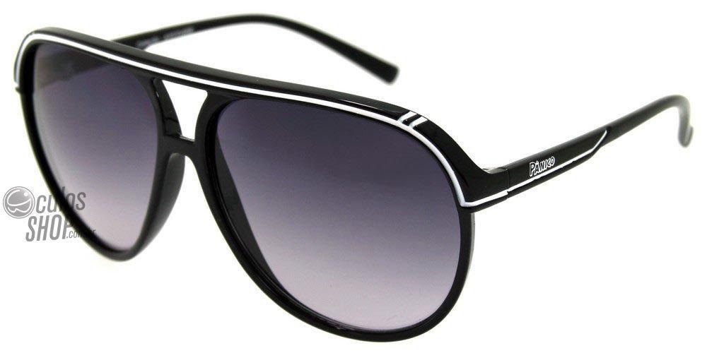 Óculos de Sol Pânico Atitude Pa 5003 H01 Preto E Branco Brilho/ Preto Degradê - Lente 6,7 Cm