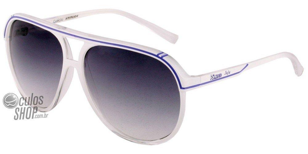 Óculos de Sol Pânico Atitude Pa 5003 H04 Branco E Translúcido E Roxo/ Preto Degradê - Lente 6,7 Cm