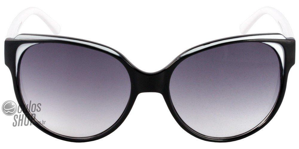 Óculos de Sol Pânico Atitude Pa 5013 H01 Preto E Branco Brilho/ Preto Degradê - Lente 5,8 Cm
