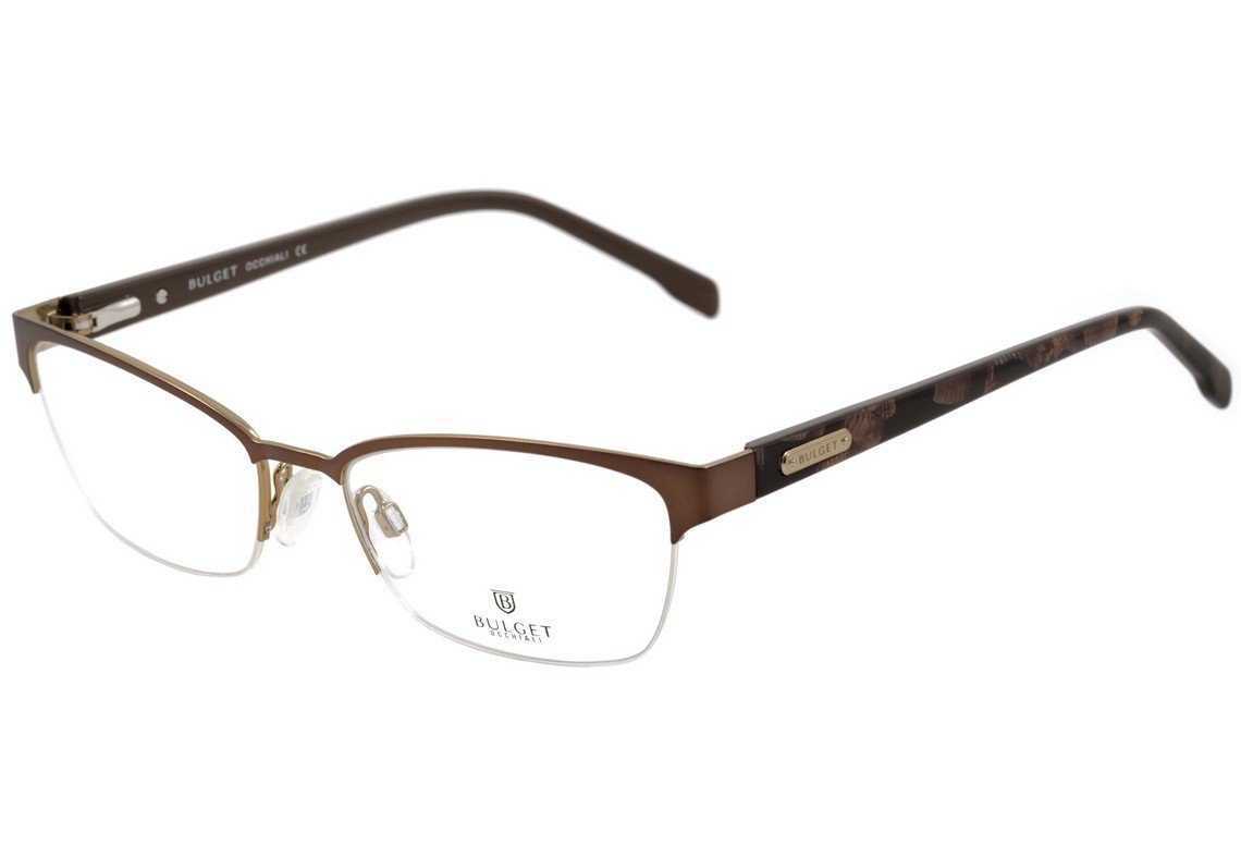 Óculos de Grau Bulget Bg 1444 01A Marrom Brilho - 52 mm