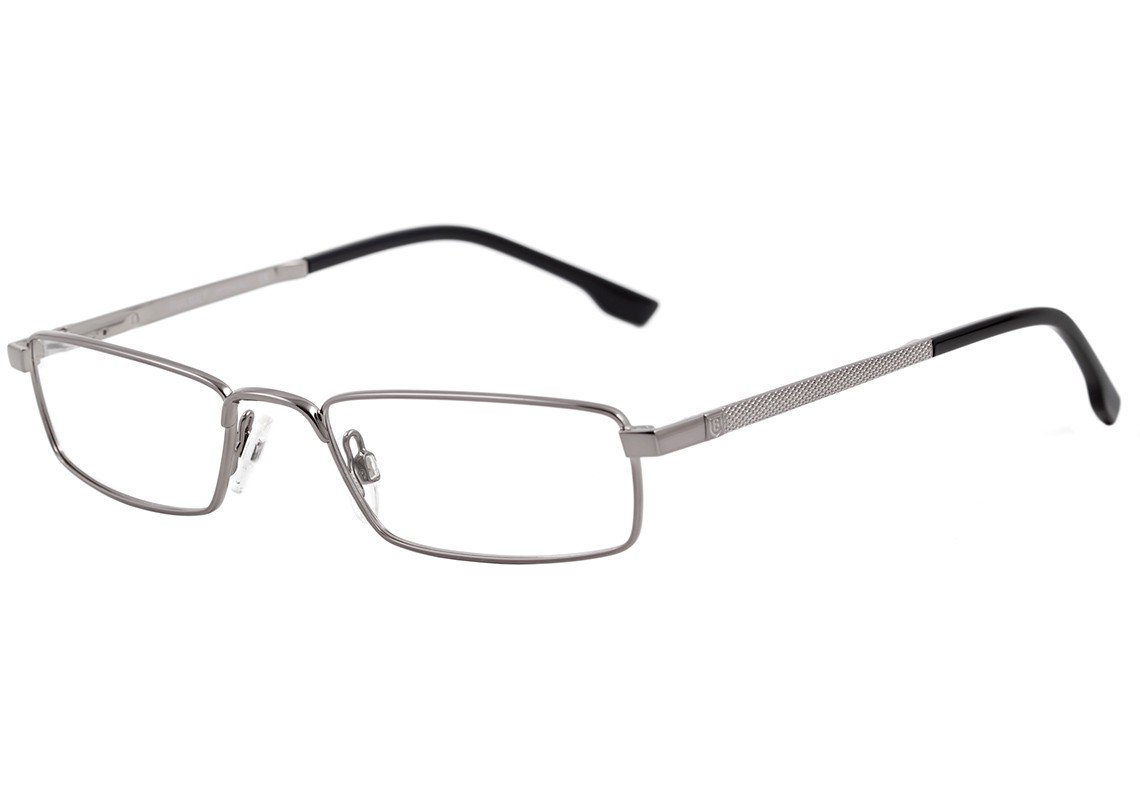Óculos de Grau Bulget Bg 1523 02A Cinza E Preto Brilho 52 mm