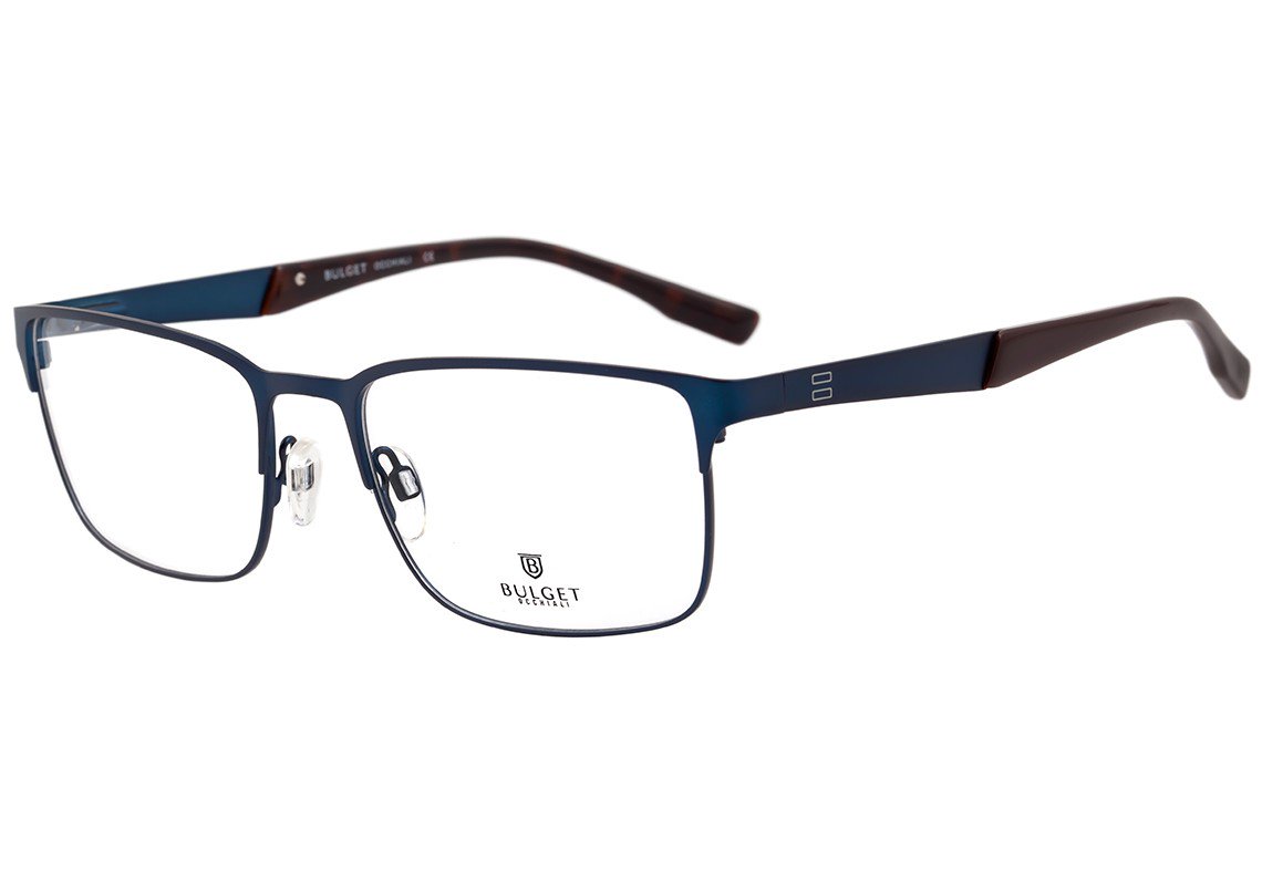 Óculos de Grau Bulget Bg 1527 06A Azul Fosco E Marrom Brilho - Lente 5,6 Cm