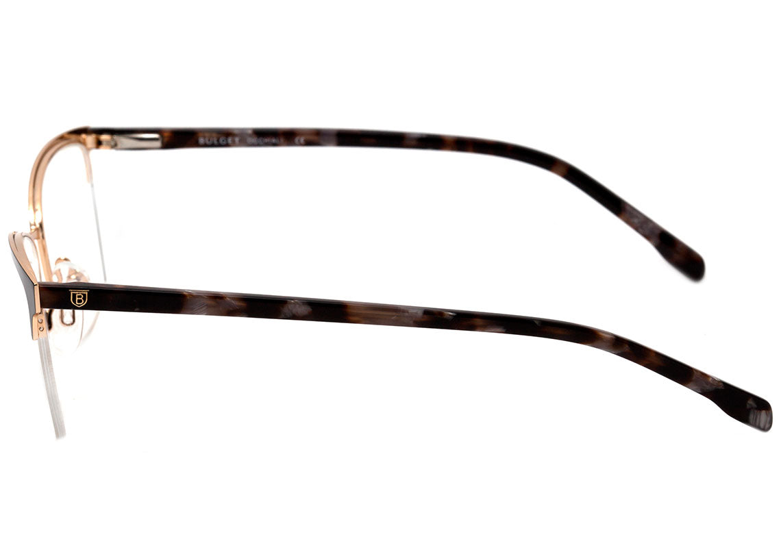 Óculos de Grau Bulget BG 1528 09A Preto e Dourado Brilho - Lente 5,3 cm - Oculos Shop