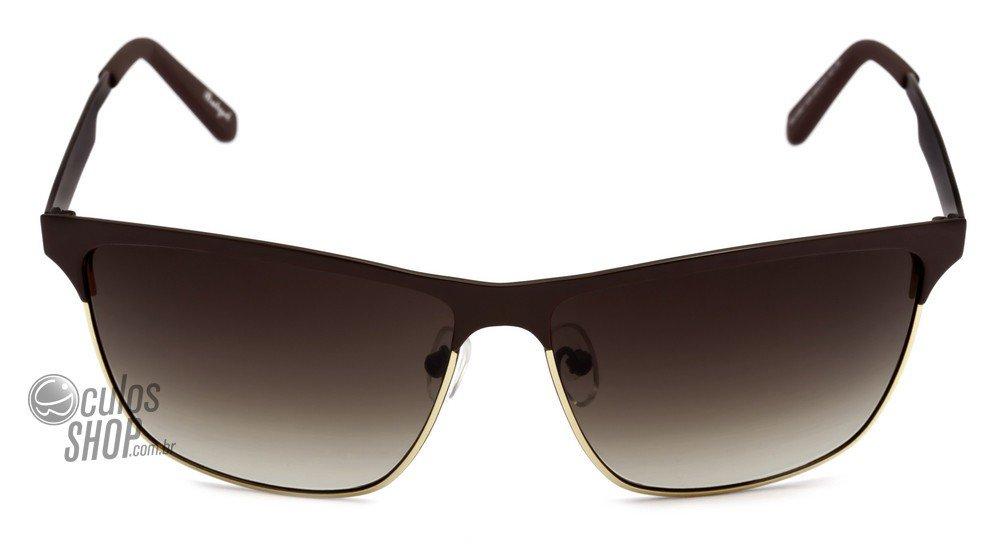 Óculos de Sol Bulget Bg 3063 H04 Marrom Fosco E Dourado/ Marrom Degradê - Lente 6,0 Cm