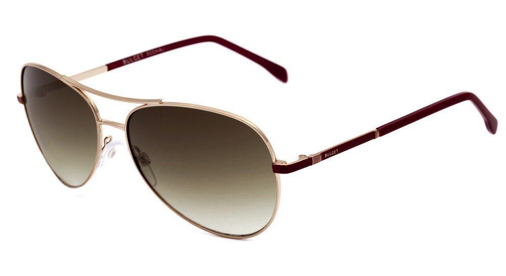 Óculos de Sol Bulget Bg 3108 04G Dourado E Vermeho/ Marrom Degradê - Lente 5,9 Cm