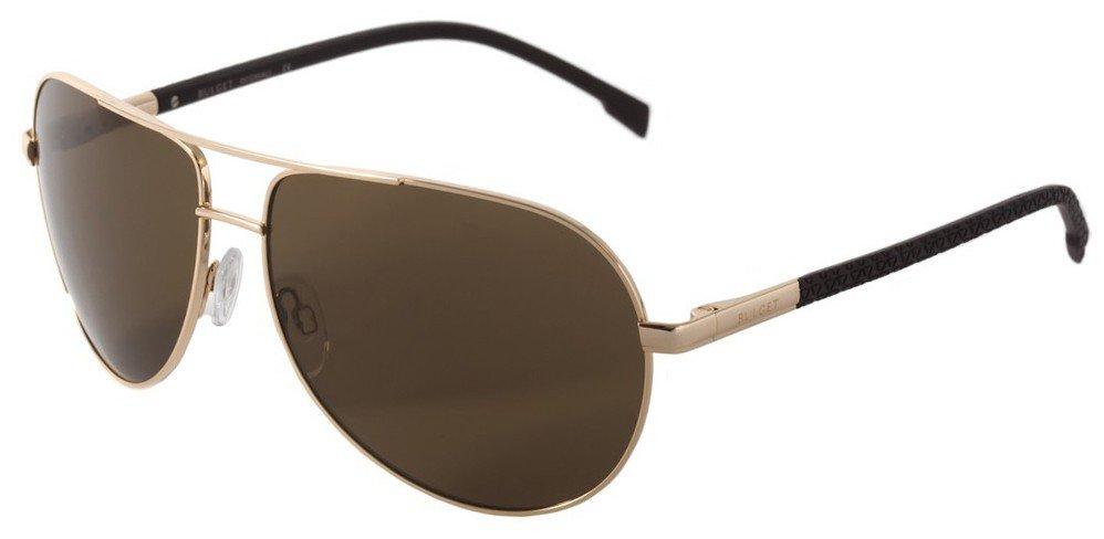 Óculos de Sol Bulget Bg 3128 04A Dourado Brilho E Marrom Fosco/ Marrom Degradê - Lente 6,4 Cm