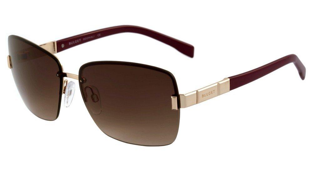 Óculos de Sol Bulget Bg 3148 04B Dourado E Vermelho Brilho/ Marrom Degradê - Lente 6,1 Cm
