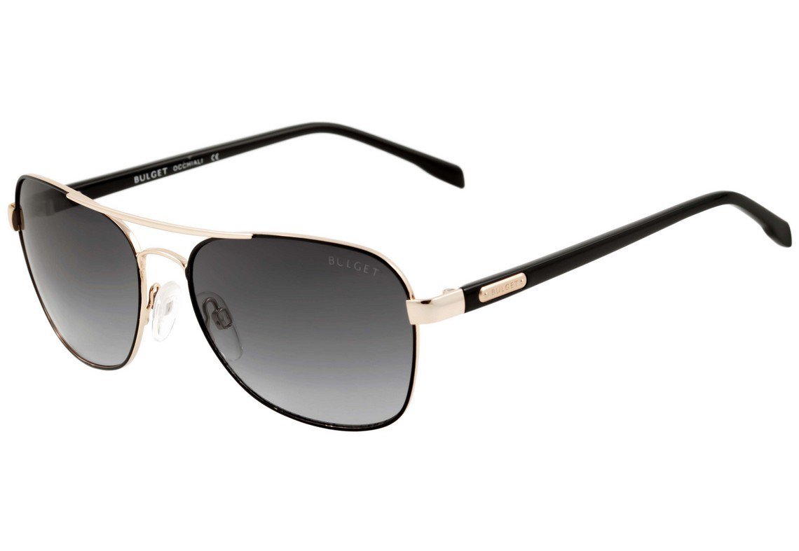 Óculos de Sol Bulget Bg 3166 09A Dourado E Preto/ Preto Degradê - 57 mm