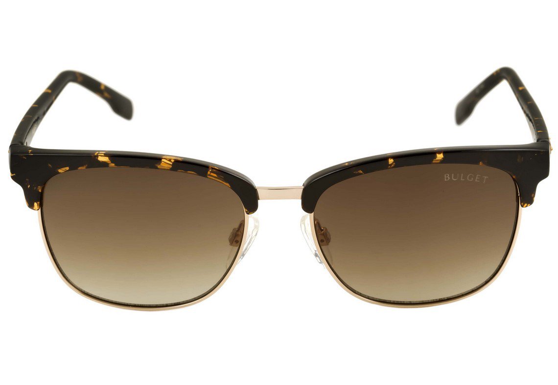 Óculos de Sol Bulget Bg 3168 G01 Marrom Mesclado E Dourado/ Marrom Degradê - 53 mm