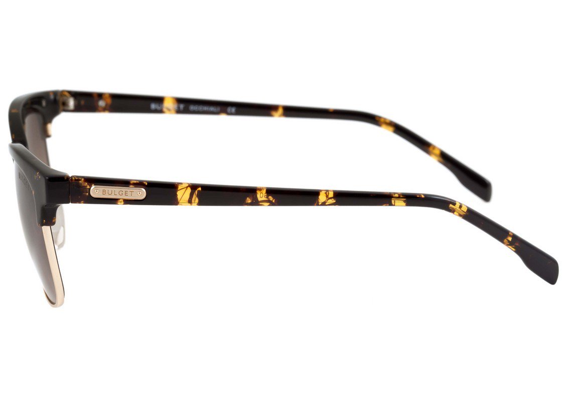 Óculos de Sol Bulget Bg 3168 G01 Marrom Mesclado E Dourado/ Marrom Degradê - 53 mm