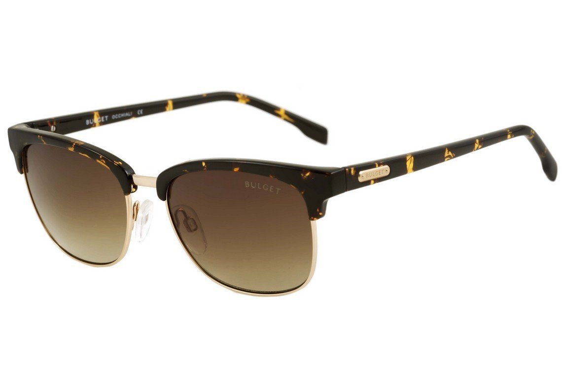 Óculos de Sol Bulget Bg 3168 G01 Marrom Mesclado E Dourado/ Marrom Degradê - 53 mm