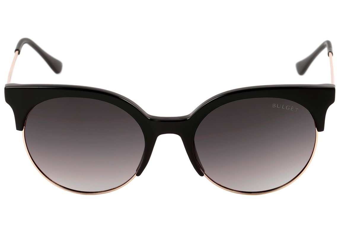 Óculos de Sol Bulget Bg 3170 A01 Preto E Dourado Brilho/ Preto Degradê Polarizado - 54 mm