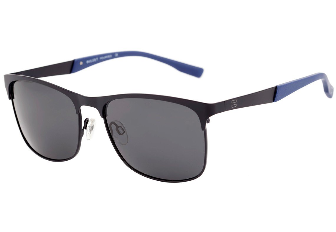 Óculos de Sol Bulget Bg 3171 06B Azul Fosco/ Preto Polarizado - 57 mm