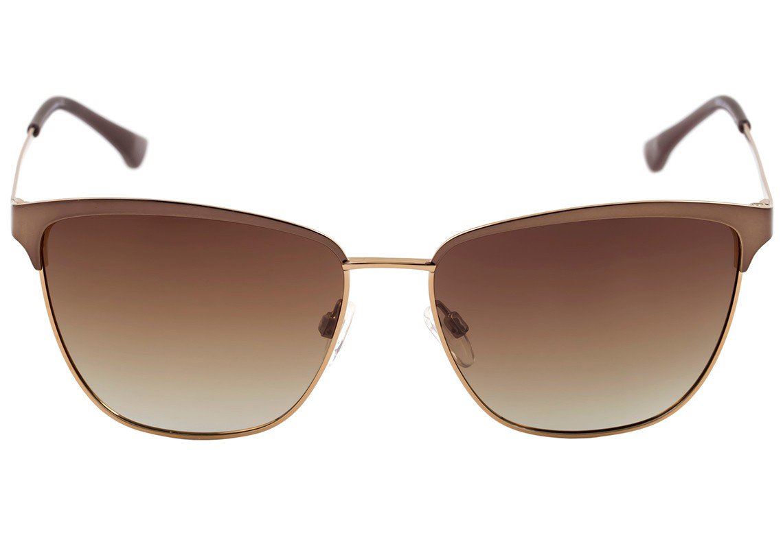 Óculos de Sol Bulget Bg 3186 01A Marrom E Dourado Brilho/ Marrom Degradê Polarizado - 57 mm