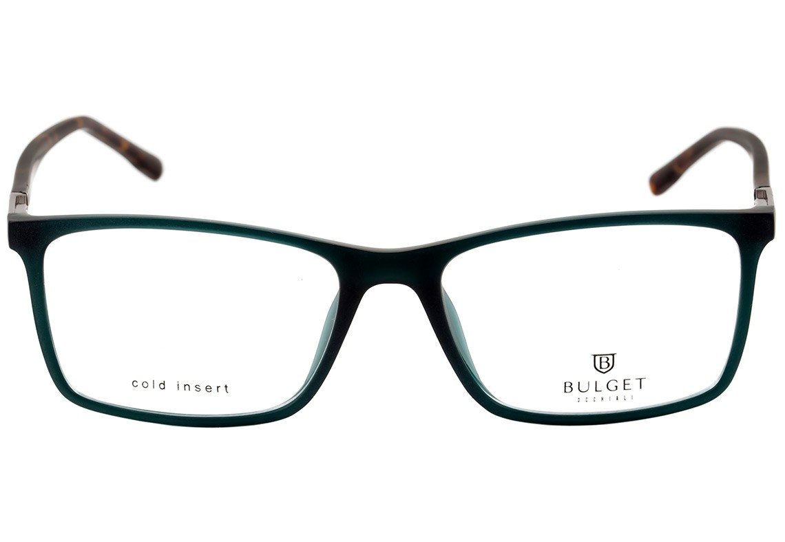 Óculos de Grau Bulget Bg 4029 T01 Verde E Marrom Mesclado Fosco - Lente 5,6 Cm