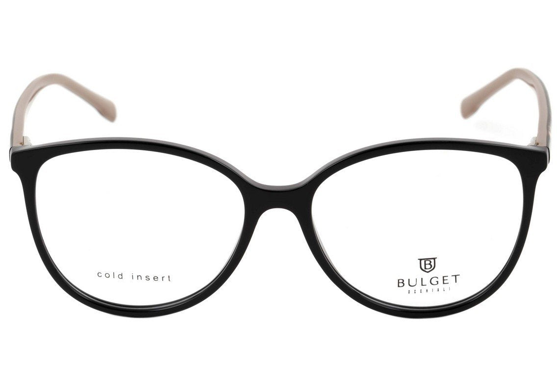 Óculos de Grau Bulget Bg 4036 A02 Preto E Preto Mesclado Brilho - 53 mm