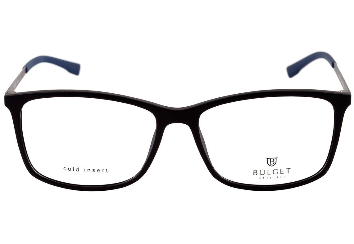 Óculos de Grau Bulget Bg 4041 A01 Preto E Cinza Fosco - 56 mm