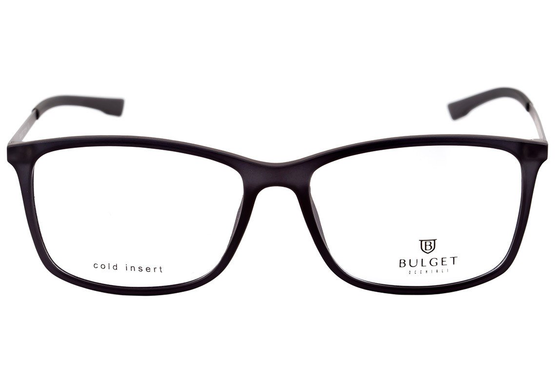 Óculos de Grau Bulget Bg 4041 T02 Preto E Cinza Fosco - 56 mm