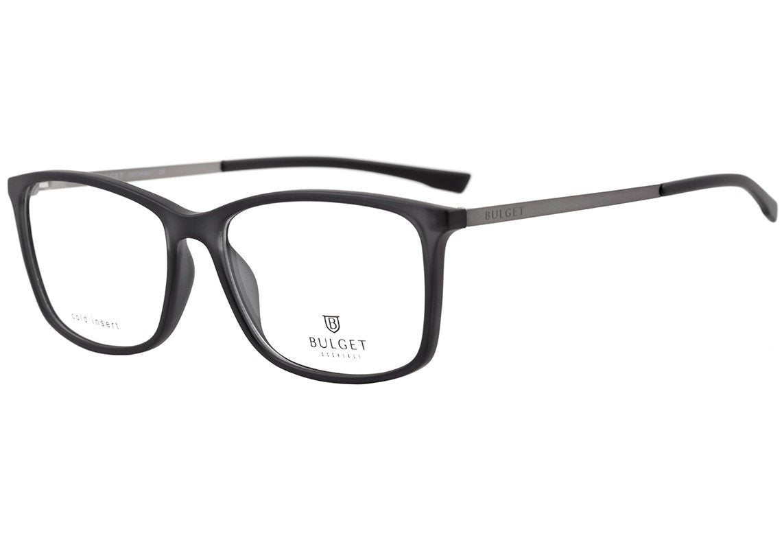 Óculos de Grau Bulget Bg 4041 T02 Preto E Cinza Fosco - 56 mm