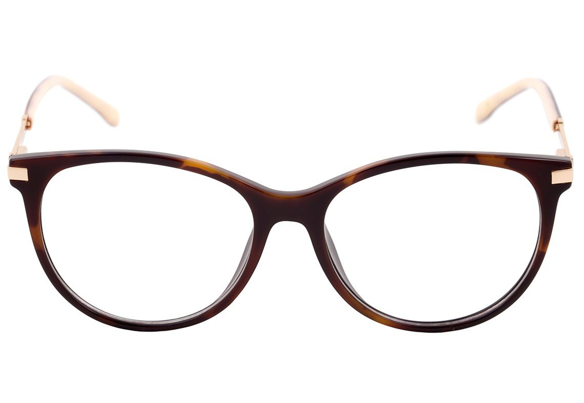 Óculos de Grau Bulget Bg 4042 G21 Marrom Mesclado E Dourado Brilho - 53 mm